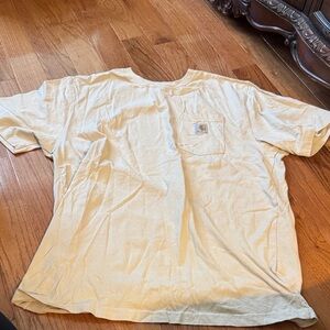 Carhartt Men's Cream Short-Sleeve Pocket Tee